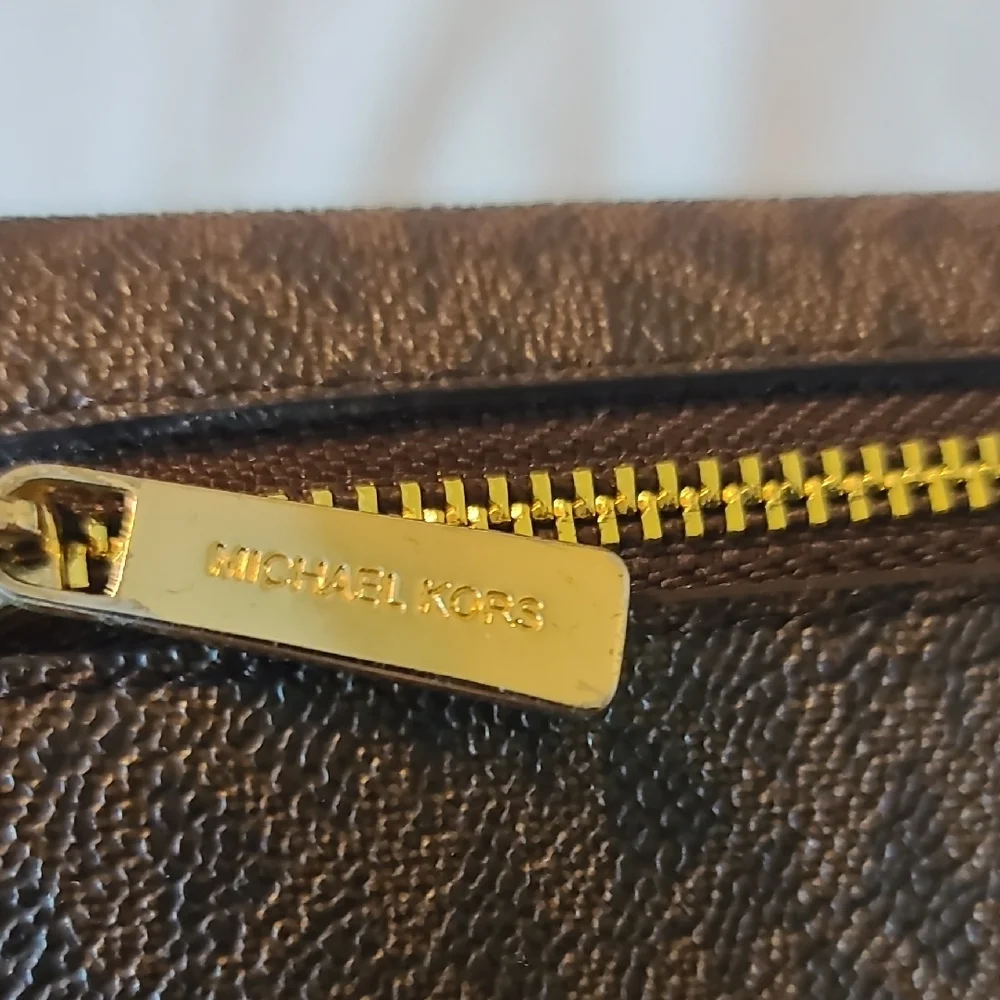 Michael Kors Brown Long Wallet with Signature Monogram